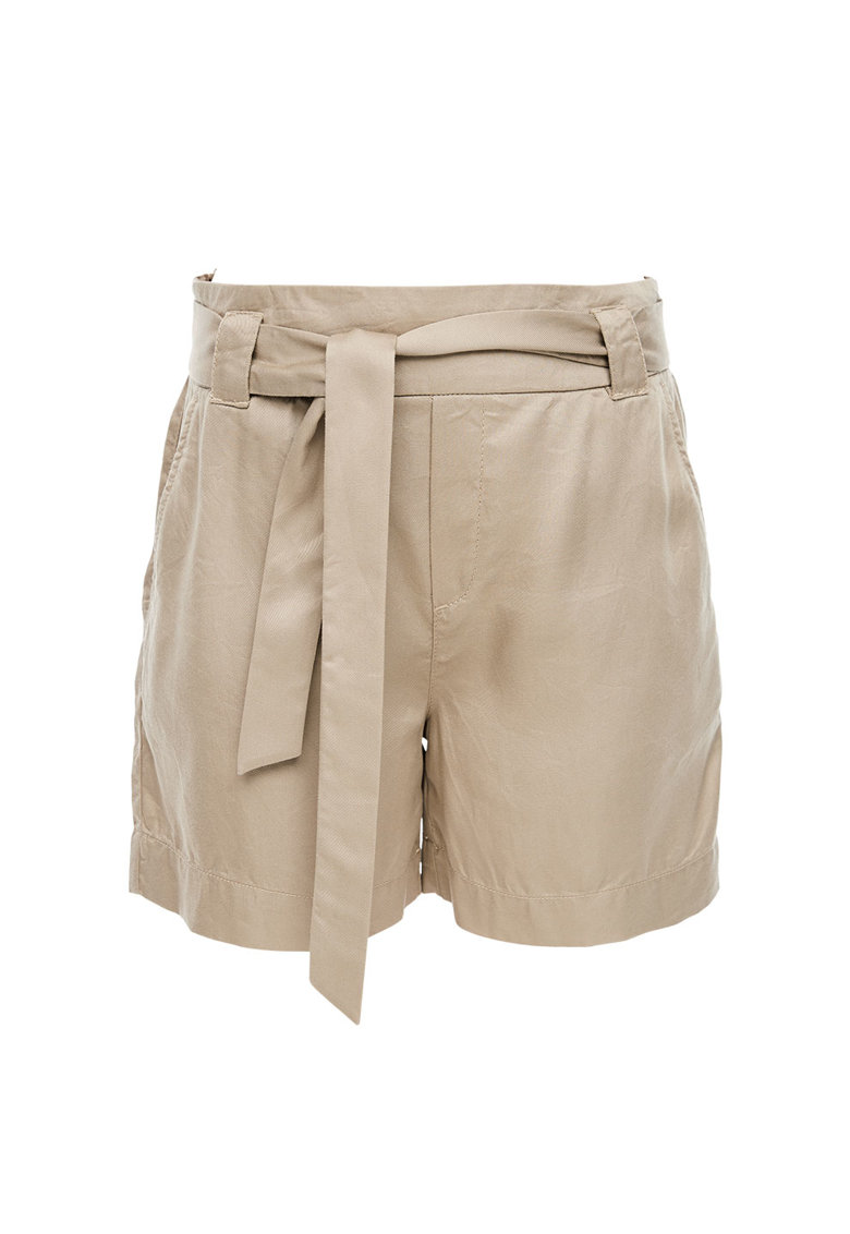 Pantaloni scurti din lyocell cu cordon in talie